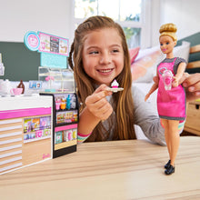 Load image into Gallery viewer, Barbie® Coffee Shop Playset with Doll and Play Pieces
