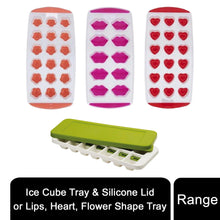 Load image into Gallery viewer, Haven Ice Cube Tray &amp; Silicone Lid or Lips, Heart, Flower Shape Tray, Assorted