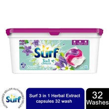 Load image into Gallery viewer, 96W(32Wx3)Surf HerbalExtracts LaundryCapsule &amp; 85WComfort Pure FabricConditioner