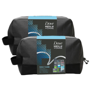 Dove Men Daily Care Body & Bath Essentials 4pcs Gift Set For Men with Wash Bag
