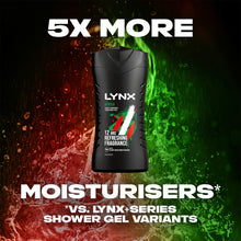 Load image into Gallery viewer, 3pk of 250ml Lynx 12hrs Refreshing Fragrance Shower Gel with 100% Moisturisers