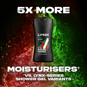 3pk of 250ml Lynx 12hrs Refreshing Fragrance Shower Gel with 100% Moisturisers