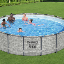 Load image into Gallery viewer, Bestway Round Steel Pro Blue or Steel Pro MAX Stone Wall Pool with Filter Pump