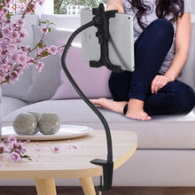 Load image into Gallery viewer, AQ 360 Aluminium Alloy Rotating Tablet Holder Adjustable Gooseneck -Black