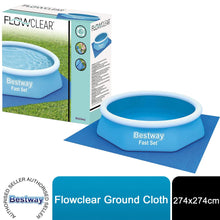 Load image into Gallery viewer, Bestway Flowclear Pool Floor Protector Square Ground Sheet 274x274 cm, Blue