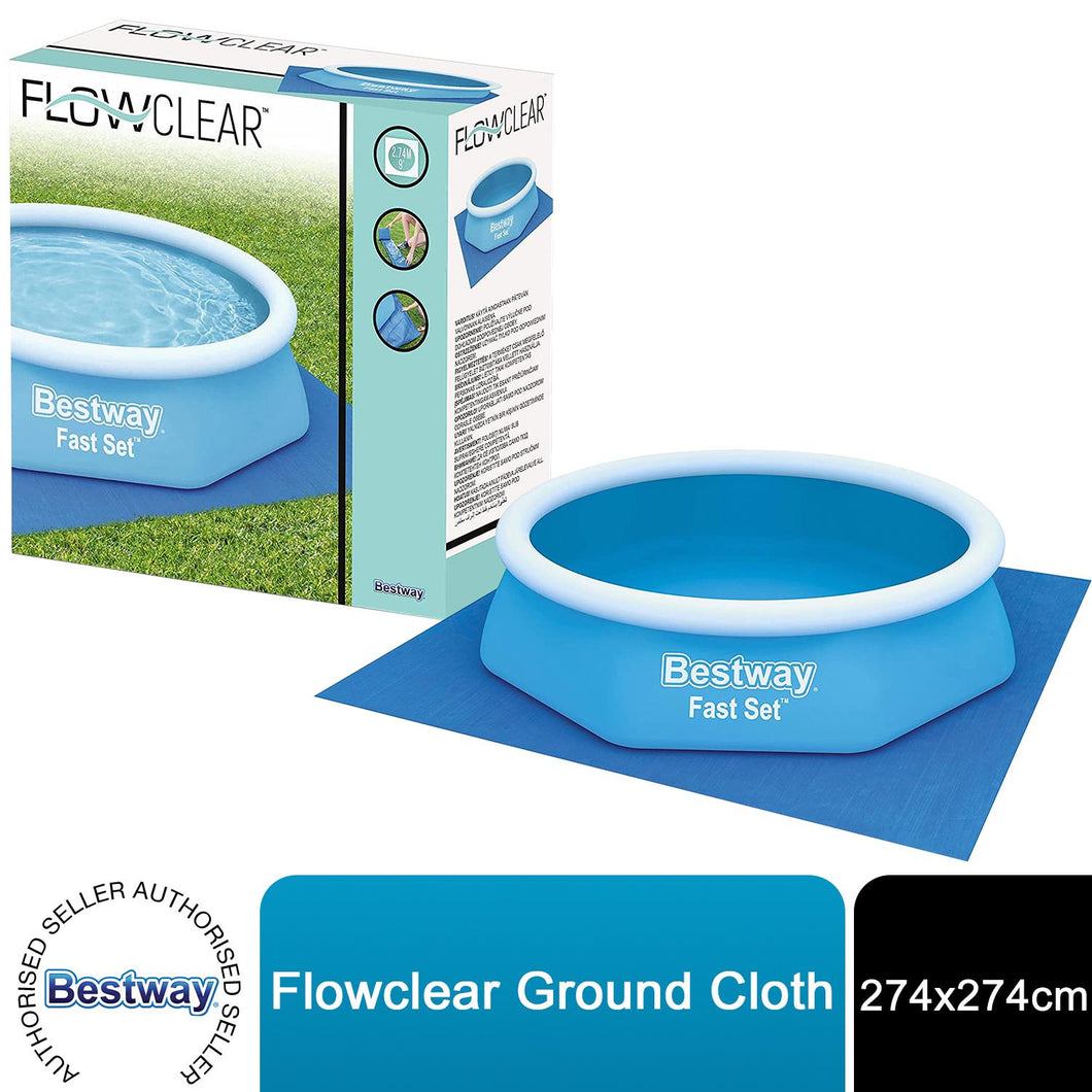 Bestway Flowclear Pool Floor Protector Square Ground Sheet 274x274 cm, Blue