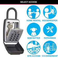 Load image into Gallery viewer, Master Lock Key Safe Portable with Shackle Push-button for Outdoor Use 5422EURD