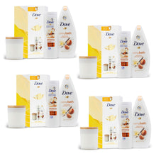 Load image into Gallery viewer, Dove Nourishing Pampering Rituals Bath &amp; Body Gift Sets with Candle for Women , 4pk