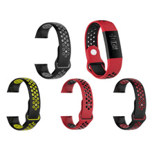 Load image into Gallery viewer, Aquarius Fitbit Charge 3 Silicone Replacement WatchStrap Band - Small, Red/Black