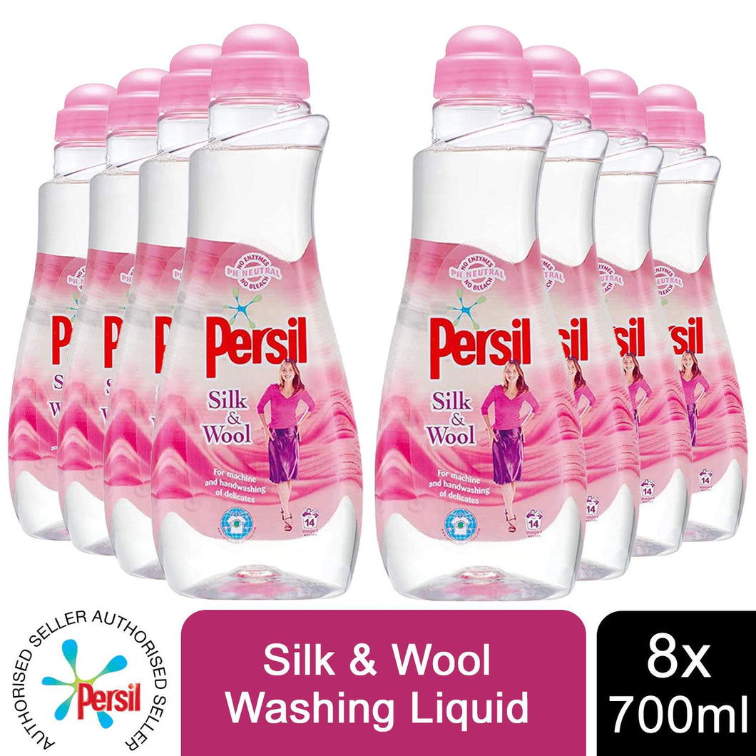 8x 14 Washes Persil Silk and Wool Washing Liquid 700ml, Total 112 Washes