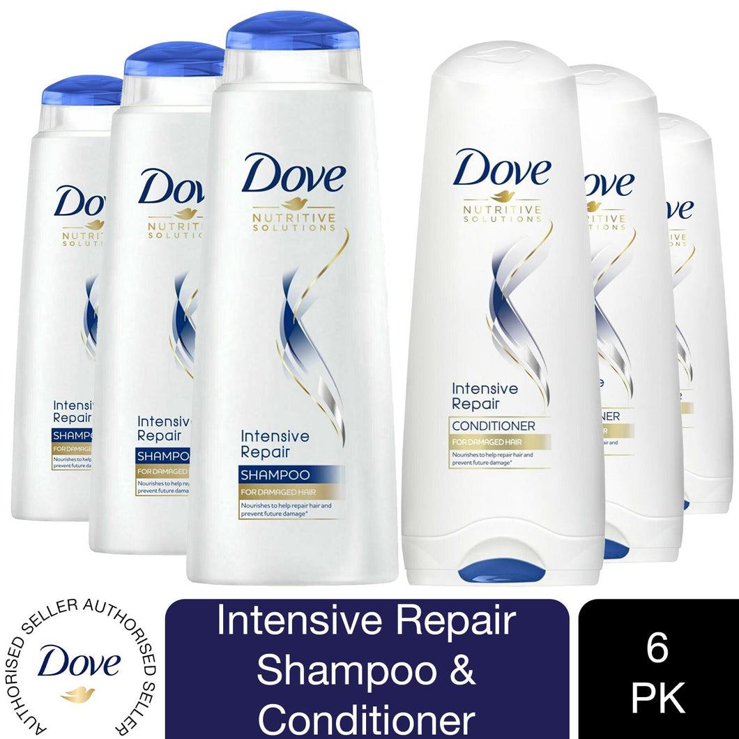 Dove Nourishing Secrets Intensive Repair,3x Shampoo 400ml & 3x Conditioner 350ml
