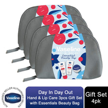 Load image into Gallery viewer, Vaseline Day In Day Out Hand &amp; Lip Care Essentials Beauty Bag 3pcs Gift Set