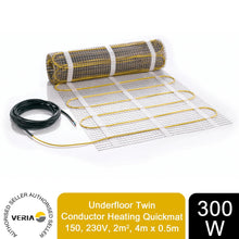 Load image into Gallery viewer, Veria Underfloor Twin Conductor Heating Quickmat 150, 300W, 230V, 2m², 4m x 0.5m