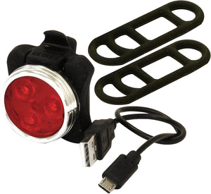 Rolson 3 SMD USB Recharge Red Bike Light