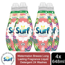 Load image into Gallery viewer, 4x or 8x (96W or 192W) Surf Long Lasting Fragrance Liquid Detergent 24W, 648ml