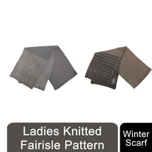 Load image into Gallery viewer, Ladies Knitted Fairisle Pattern Winter Scarf or hat Assorted