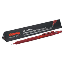 Load image into Gallery viewer, Rotring 600 Mechanical Pencil Medium Point Metallic Red 0.5 mm For School