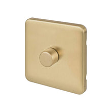 Load image into Gallery viewer, Schneider Electric Lisse Screwless Single 2 Way Dimmer Switch 400W Satin Brass