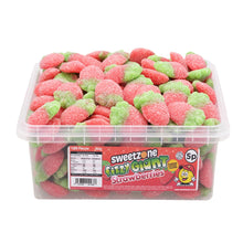 Load image into Gallery viewer, Sweetzone Giant Strawberries Jelly Sweets Tub HMC Approved 100% Halal 120 Pieces