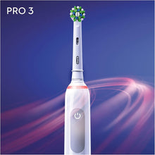 Load image into Gallery viewer, Oral-B Pro 3 3000 Cross Action White Rotating Motion Electric Toothbrush