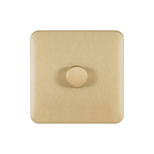 Load image into Gallery viewer, Schneider Electric Lisse Screwless Single 2 Way Dimmer Switch 400W Satin Brass