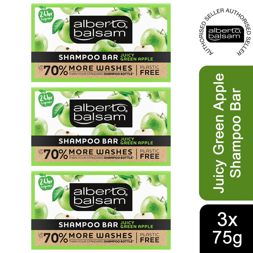 3x or 6x Each Alberto Balsam Fruity Shampoo Bar With ArganOil & Plastic Free,75g