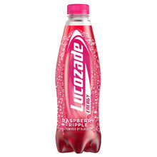 Load image into Gallery viewer, 12 Pk of 900ml Lucozade Energy Raspberry Ripple Sugar-Free Sparkling EnergyDrink