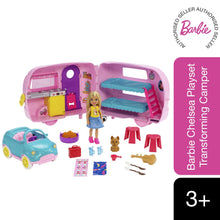 Load image into Gallery viewer, Barbie® Club Chelsea Playset with Doll, Puppy, Car, Camper and Accessories