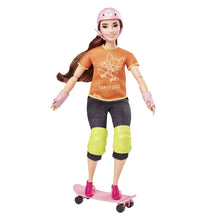 Load image into Gallery viewer, Barbie® Tokyo Olympics Skateboarding Doll with Accessories
