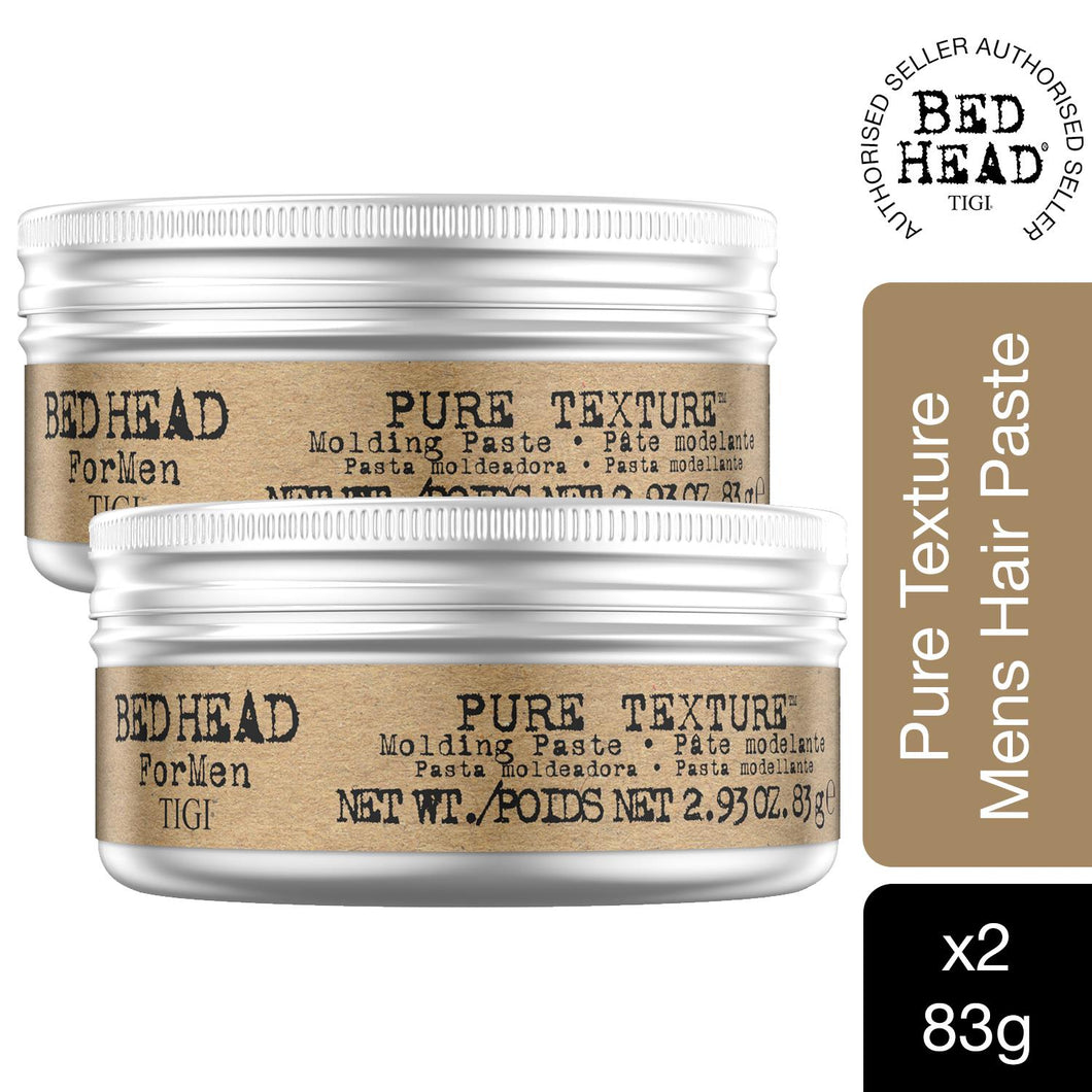 Bed Head for Men by TIGI Pure Texture Mens Hair Paste for Firm Hold 83g, 2pk