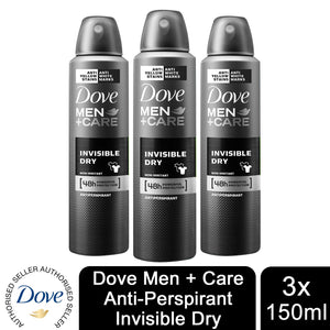 3pk of 150ml Dove Men+Care 48H Powerful Protection Anti-Perspirant