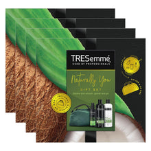Load image into Gallery viewer, TRESemme Naturally You Hair Care Gift Set for Her with Green Cosmetic Bag