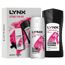 Load image into Gallery viewer, Lynx Attract for Her Duo Gift Set For Her, Body Spray 150ml &amp; Bodywash 225ml