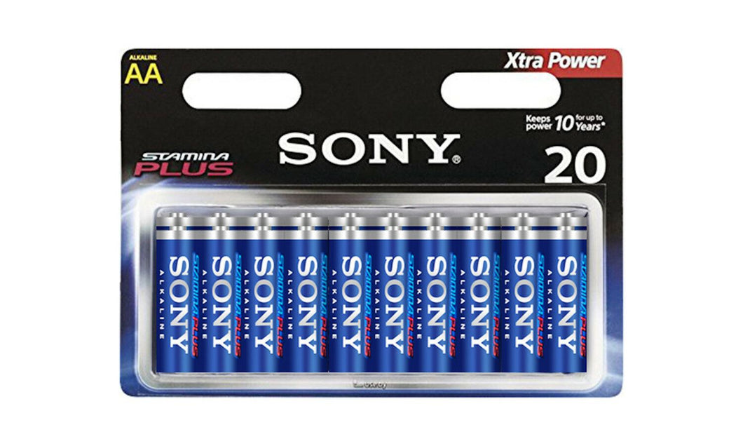 Sony Stamina Plus Xtra Power  Alkaline Batteries  AA 20 Pack
