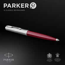 Load image into Gallery viewer, Parker 51 Ballpoint Pen Burgundy Barrel Chrome Trim Medium Black Ink GiftBox