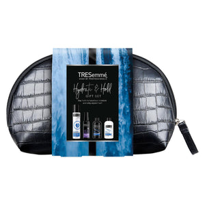 Tresemme Hydrate & Hold Hair Styling 4ps Gift Set For Her with Faux Croc Washbag