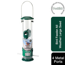 Load image into Gallery viewer, Peckish Bird Feeder All Weather Large Seed 4 Metal ports + Perches