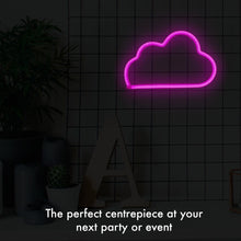 Load image into Gallery viewer, Aquarius Neon Cloud Shape Neon Light Pink Color LED Night Lights