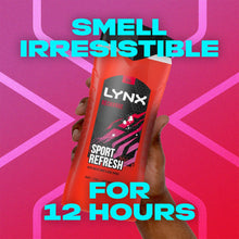 Load image into Gallery viewer, 6X500ml Lynx Recharge Sport Refresh Arctic Mint &amp; Cool Spices Scent Shower Gel