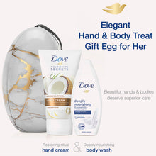 Load image into Gallery viewer, Dove Easter Egg Gift Collection with Hand moisturiser and moisturising Body Wash, 4pk