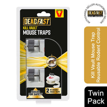 Load image into Gallery viewer, Deadfast Kill Vault Mouse Trap Reusable Rodent Control Twin 2Pack