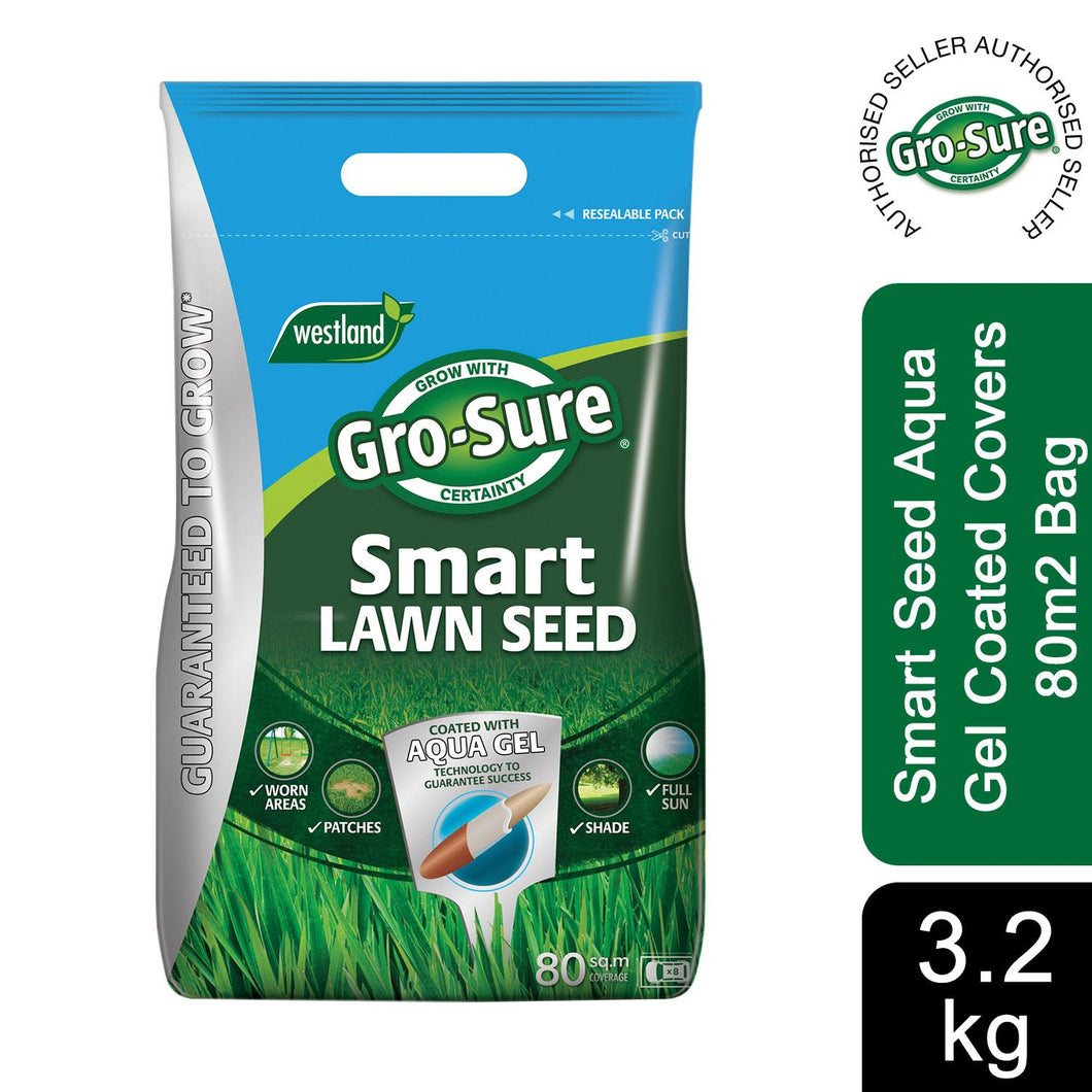 Gro-Sure Smart Seed Aqua Gel Coated covers 80m2, 3.2Kg Bag