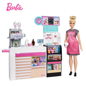Barbie® Coffee Shop Playset with Doll and Play Pieces