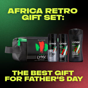 LYNX Africa Retro Washbag Gift Set -Body spray, Bodywash & Deodorant Spray