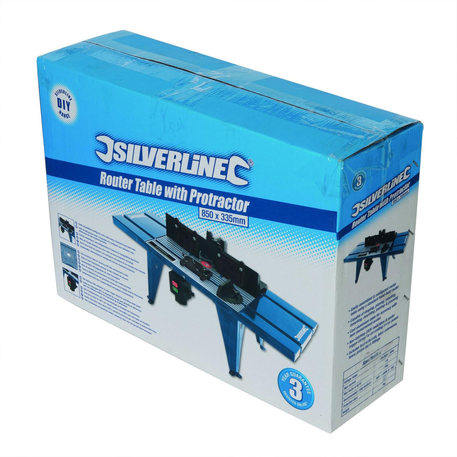 Silverline 460793 DIY Router Table with Protractor 850 x 335mm UK ...