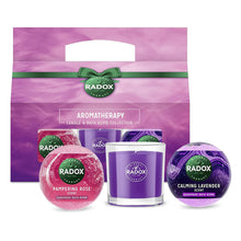 Load image into Gallery viewer, Radox Aromatherapy Candle &amp; Bath Bomb Collection 3-Piece Gift Set for Her