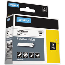 Load image into Gallery viewer, DYMO RhinoPRO Nylon Labels Adhesive Fabric Thermal Tape 12mm x 3.5m, White