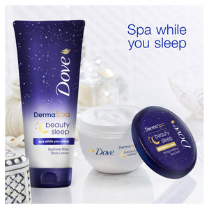 2x Dove DermaSpa Beauty Sleep Midnight Moisturiser Body Balm Night Skincare 300ml