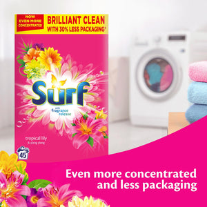 90W(45wx2)Surf Tropical Lily Washing Powder & 85WComfort Pure Fabric Conditioner