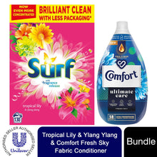 Load image into Gallery viewer, Laundry Bundle 1x130W Surf Laundry Powder &amp; 1x58W Comfort Fabric Conditioner